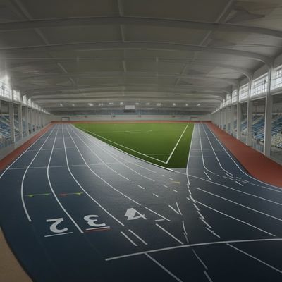 Трасса IAAF с трением и поглощением ударов для бетонных и асфальтовых баз