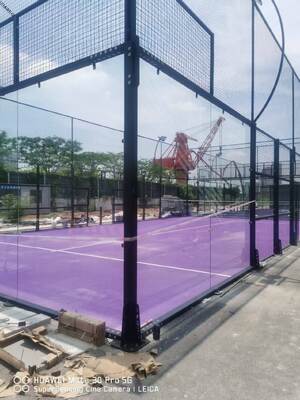 International Standard Padel Court Portable Frame Aluminum Alloy DIY-friendly High-performance Commercial Acrylic Surface Padel Court For Schools Shock-absorbing Top-grade Panoramic (Международный стандартный падельный корт портативный каркас из алюминиевого сплава, удобный для самодельного изготовления) Высокопроизводительный коммерческий акриловый поверхность падельный корт для школ