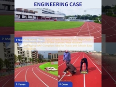 Профессиональная беговая дорожка из гибридного пластика 13 мм, высококачественные экологически чистые гранулы PU и EPDM, износостойкая, антивозрастная, соответствует требованиям IAAF, идеально подходит для стадионов и школ, простая установка