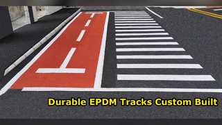 Беговая дорожка из прочной резины EPDM. Индивидуальные решения.