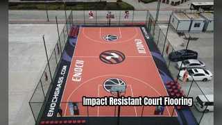 Прочный акриловый спортивный пол с высокой амортизацией